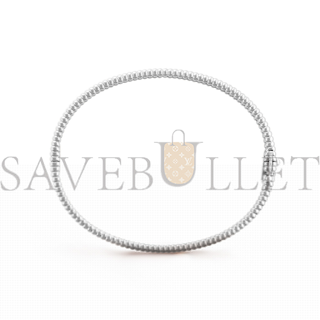v*n cl*f arpels perlÉe Di*m*nds bracelet, 1 row, medium model - white gold, Di*m*nd  vcarp27j00